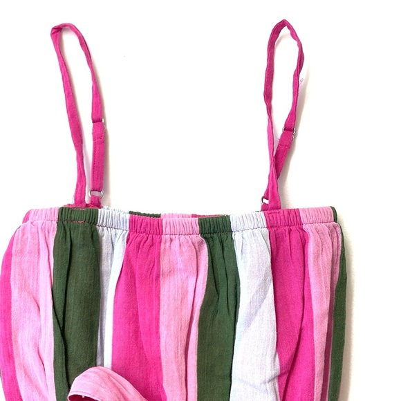 Janie and Jack Striped Gauze Romper, Size 8 - Picture 4 of 6